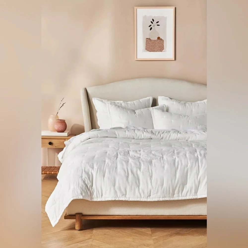 Anthropologie Relaxed Linen-Cotton Quilt Size Full NWT